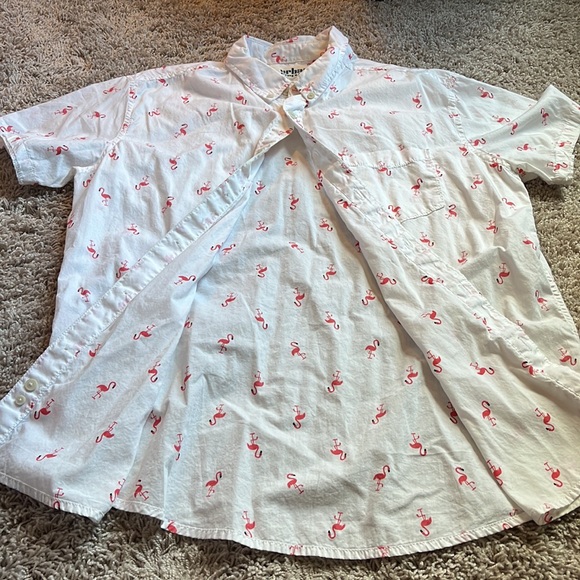 Mens urban pipeline flamingo button down - Picture 3 of 5